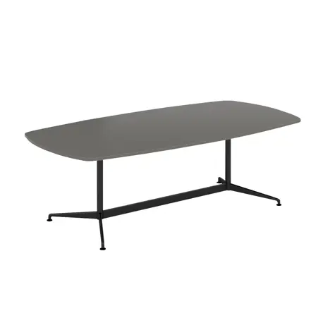 Loft Barrel Table - 2400 - Single Frame - Black - Onyx Grey